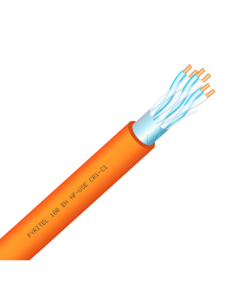 CABLE DE SECURITE 9/10IEME RESISTANT AU FEU PYRITEL 100 CR1-C1 NF 100 METRES. 755 f/metre